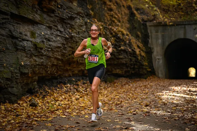 Courtney Olsen running at Tunnel Hill
